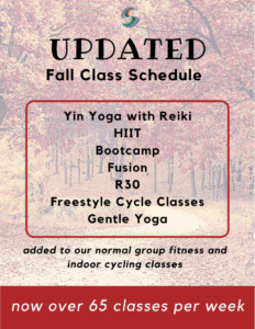 Fall Class Schedule at Stow Fitness Center