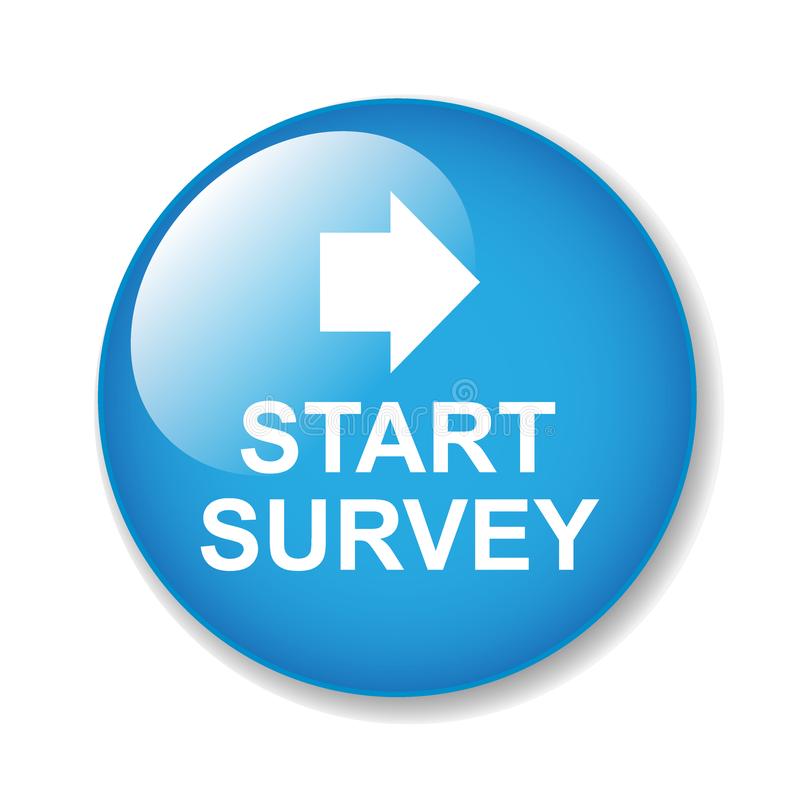 Survey button. Start survey button - editable vector illustration